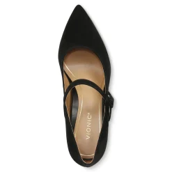 Vionic Collette Mary Jane Heel Black Suede
