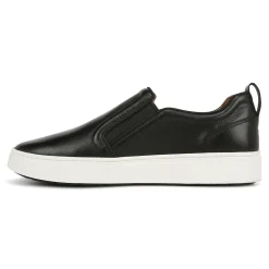 Vionic Kimmie Sneaker (Wide) Black Leather Outlet