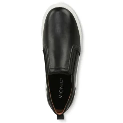 Vionic Kimmie Sneaker (Wide) Black Leather Outlet